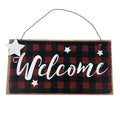 Wooden "Welcome" Christmas Wall Decoration, 5-3/4-Inch